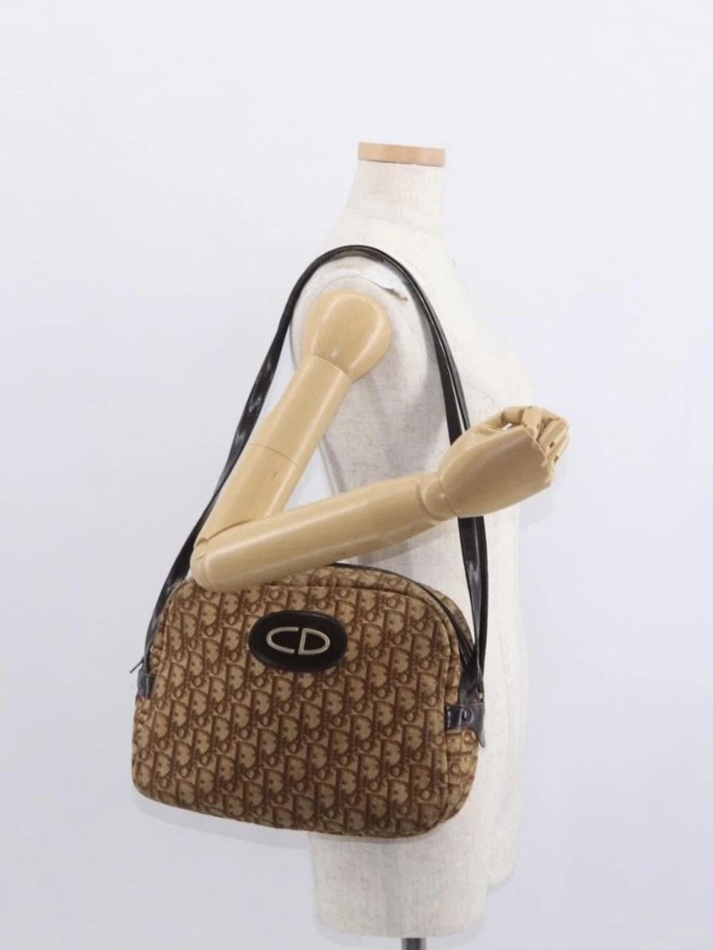 Christian Dior Trotter Canvas Shoulder Bag Brown Auth 156003 - Picture 15 of 16